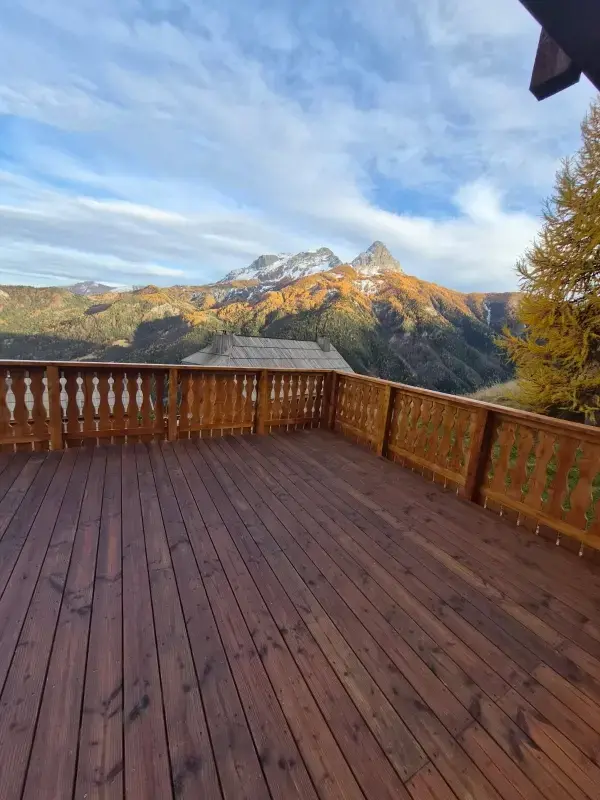 Terrasse chalet praloup